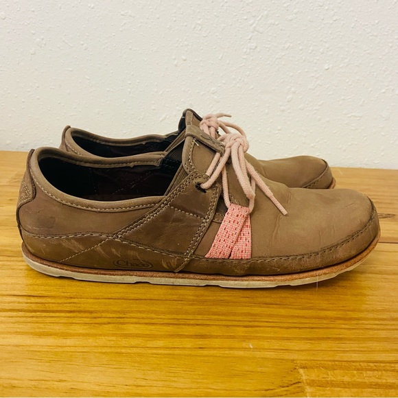 Chaco Caribou Brown and Pink Loafer Shoe - Picture 5 of 10
